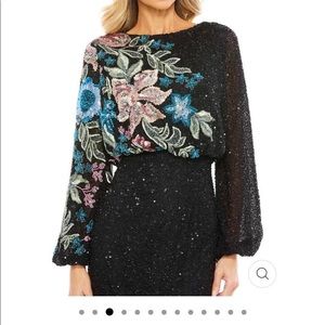 Size 14 Mac Duggal black sequin gown